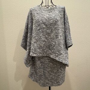Lou & Grey Textured Knit Poncho & Skirt